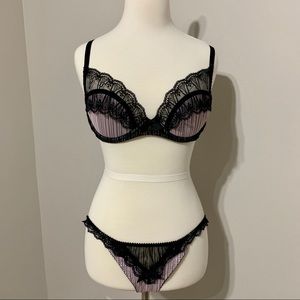 Agent Provocateur NWOT Black/Pink Thong